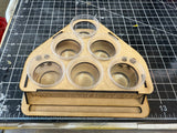 1oz 6 ct Paint / Medicine cup holder & Brush Rest. Assembled