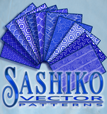 Sashiko Pattern Vector Download set