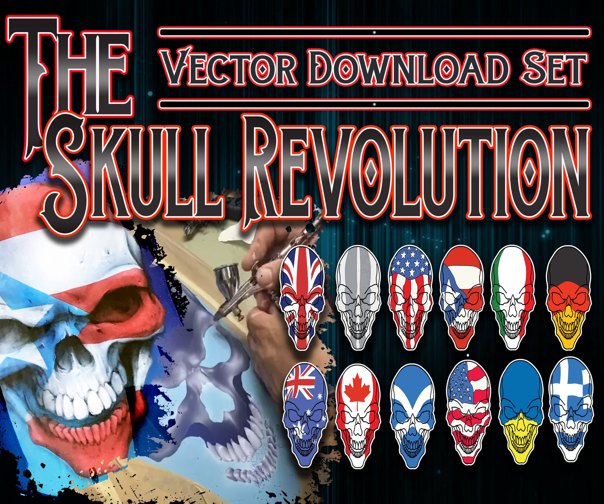 Printable Punisher Skull Stencil