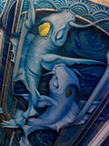 Twin Koi – Original Airbrush Painting | 16.5" x 22" | SEMA 2023