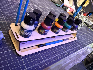 Paint Bottle Holder & Brush Rest. 1oz 33mm. Unassembled