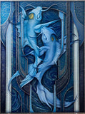 Twin Koi – Original Airbrush Painting | 16.5" x 22" | SEMA 2023