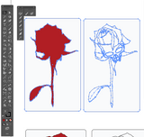 Skullz In Roses Vector set